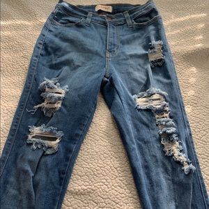 New fashion nova vibrant ripped jeans size 9